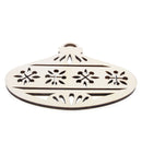 Unfinished Wooden Classic Christmas Ornament Shape Cutout DIY Craft 5.4 Inches