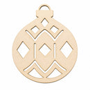 Unfinished Wooden Geometric Christmas Ornament Shape Cutout DIY Craft 4.7 Inches