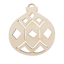 Unfinished Wooden Geometric Christmas Ornament Shape Cutout DIY Craft 4.7 Inches