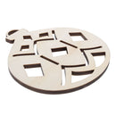 Unfinished Wooden Geometric Christmas Ornament Shape Cutout DIY Craft 4.7 Inches