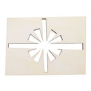Unfinished Wooden Gift Box with the Ribbon Shape Cutout DIY Craft 4.7 Inches