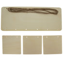 Unfinished Blank Wooden Hanging Plaque Rectangle with Squares Display Board DIY Craft 12.5 Inches