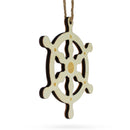 Unfinished Wooden Ship Wheel Ornament DIY Craft 4 Inches