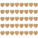 Set of 40 Unfinished Wooden Heart Shape Cutout DIY Craft 1 Inch