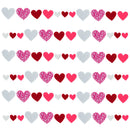 66 Piece Feltiest Felt Stickers Printed Hearts 2 Inches