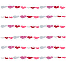 66 Piece Feltiest Felt Stickers Printed Hearts 2 Inches