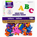180 Foam Alphabet Letter Shapes Assorted Colors 0.8 Inch