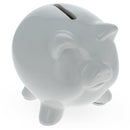 Unpainted White Ceramic Piggy Bank DIY Craft 4.2 Inches