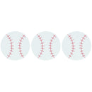 Set of 3 Foam Baseball Craft Cutouts 4.3-Inch DIY Crafts