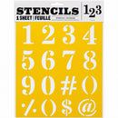 Stencil Templates with Numbers 11 Inches