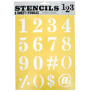 Stencil Templates with Numbers 11 Inches