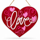 Heart Shape Love Sign Wooden Board 9.5 Inches
