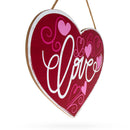 Heart Shape Love Sign Wooden Board 9.5 Inches