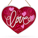 Heart Shape Love Sign Wooden Board 9.5 Inches