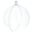 Openable Fillable Clear Plastic Christmas Ball Ornament DIY Craft 3 Inches