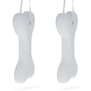 Set of 2 Blank Unfinished White Plaster Bone Christmas Ornaments DIY Craft 3.65 Inches