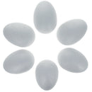 Set of 6 White Foam Eggs 2.3 Inches