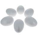 Set of 6 White Foam Eggs 2.3 Inches
