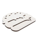 Unfinished Wooden Burger Shape Cutout DIY Craft 4.85 Inches