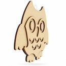 Unfinished Wooden 3D Owl Shape Cutout DIY Craft 6.2 Inches