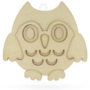Unfinished Wooden 3D Owl Shape Cutout DIY Craft 6.2 Inches