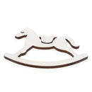 Unfinished Wooden Rocking Horse Shape Cutout DIY Craft 4.4 Inches