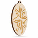 Unfinished Wooden Compass Ornament Cutout DIY Craft 4.2 Inches