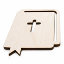 Unfinished Wooden Bible Shape Cutout DIY Craft 4.8 Inches