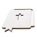 Unfinished Wooden Bible Shape Cutout DIY Craft 4.8 Inches