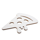 Unfinished Wooden Pizza Cutout DIY Craft 5.75 Inches