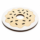 Unfinished Wooden Donut Cutout DIY Craft 4.2 Inches