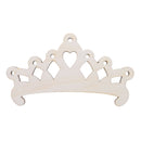 Unfinished Wooden Crown Cutout DIY Craft 5.4 Inches