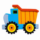 Painted Wooden Dump Truck Cutout DIY Craft 4.6 Inches