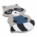 Painted Wooden Raccoon Cutout DIY Craft 4.1 Inches