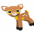 Painted Wooden Spotted Deer Cutout DIY Craft 3.7 Inches