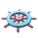 Painted Wooden Captain's Wheel Cutout DIY Craft 4 Inches