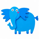 Painted Wooden Elephant Cutout DIY Craft 4.35 Inches
