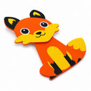 Painted Wooden Fox Cutout DIY Craft 4.3 Inches