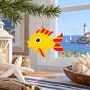 Painted Wooden Fish Cutout DIY Craft 3.9 Inches