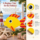 Painted Wooden Fish Cutout DIY Craft 3.9 Inches