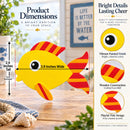 Painted Wooden Fish Cutout DIY Craft 3.9 Inches