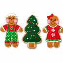 Set of 3 Painted Wooden Gingerbread Cutout DIY Craft 5 Inches