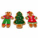 Set of 3 Painted Wooden Gingerbread Cutout DIY Craft 5 Inches
