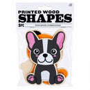 Set of 3 Painted Wooden Dogs Cutout DIY Craft 4.5 Inches