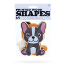 Set of 3 Painted Wooden Dogs Cutout DIY Craft 4.5 Inches