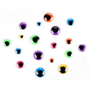 Set of 160 Neon Adhesive Eyes 0.4 - 1 Inch