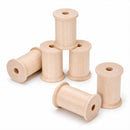 Set of 6 Blank Unfinished Wooden Spools 2.25 Inches