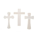 Set of 3 Unfinished Wooden Crosses Shape Cutouts DIY Crafts 9.5 Inches