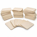 50 Unfinished Wooden Shapes Craft Cutouts DIY Unpainted Plaques 2.1 Inches