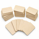 50 Unfinished Wooden Shapes Craft Cutouts DIY Unpainted Plaques 2.1 Inches